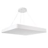GloboStar® KAMALA 61211-P Κρεμαστή Πλαφονιέρα Οροφής LED CCT 100W 11020lm 120° AC 220-240V – Εναλλαγή Φωτισμού μέσω Τηλεχειριστηρίου All In One Ψυχρό 6000k+Φυσικό 4500k+Θερμό 2700k Dimmable Μ80 x Π80 x Υ8cm – Λευκό – 3 Years Warranty