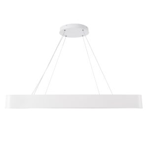 GloboStar® KAMALA 61211-P Κρεμαστή Πλαφονιέρα Οροφής LED CCT 100W 11020lm 120° AC 220-240V – Εναλλαγή Φωτισμού μέσω Τηλεχειριστηρίου All In One Ψυχρό 6000k+Φυσικό 4500k+Θερμό 2700k Dimmable Μ80 x Π80 x Υ8cm – Λευκό – 3 Years Warranty