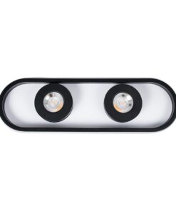 GloboStar® NESPO 61212 Φωτιστικό Οροφής Linear Design LED CCT με Κινούμενα Σποτ LED Spot Downlight 36W 4032lm 360° & 45° AC 220-240V – Εναλλαγή Φωτισμού μέσω Διακόπτη On/Off All In One Ψυχρό 6000k+Φυσικό 4500k+Θερμό 2700k Μ40 x Π13 x Υ6.5cm – Μαύρο