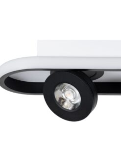 GloboStar® NESPO 61212 Φωτιστικό Οροφής Linear Design LED CCT με Κινούμενα Σποτ LED Spot Downlight 36W 4032lm 360° & 45° AC 220-240V – Εναλλαγή Φωτισμού μέσω Διακόπτη On/Off All In One Ψυχρό 6000k+Φυσικό 4500k+Θερμό 2700k Μ40 x Π13 x Υ6.5cm – Μαύρο