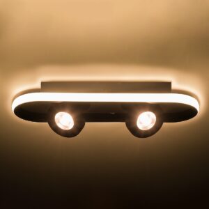GloboStar® NESPO 61213 Φωτιστικό Οροφής Linear Design LED CCT με Κινούμενα Σποτ LED Spot Downlight 36W 4032lm 360° & 45° AC 220-240V – Εναλλαγή Φωτισμού μέσω Διακόπτη On/Off All In One Ψυχρό 6000k+Φυσικό 4500k+Θερμό 2700k Μ40 x Π13 x Υ6.5cm – Λευκό