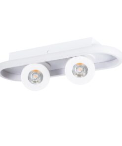 GloboStar® NESPO 61213 Φωτιστικό Οροφής Linear Design LED CCT με Κινούμενα Σποτ LED Spot Downlight 36W 4032lm 360° & 45° AC 220-240V – Εναλλαγή Φωτισμού μέσω Διακόπτη On/Off All In One Ψυχρό 6000k+Φυσικό 4500k+Θερμό 2700k Μ40 x Π13 x Υ6.5cm – Λευκό