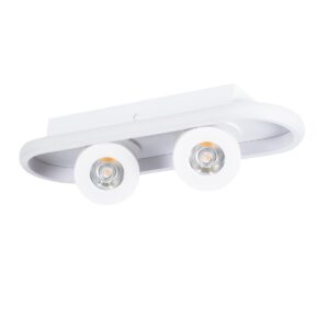 GloboStar® NESPO 61213 Φωτιστικό Οροφής Linear Design LED CCT με Κινούμενα Σποτ LED Spot Downlight 36W 4032lm 360° & 45° AC 220-240V – Εναλλαγή Φωτισμού μέσω Διακόπτη On/Off All In One Ψυχρό 6000k+Φυσικό 4500k+Θερμό 2700k Μ40 x Π13 x Υ6.5cm – Λευκό