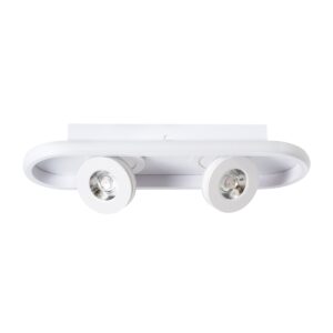 GloboStar® NESPO 61213 Φωτιστικό Οροφής Linear Design LED CCT με Κινούμενα Σποτ LED Spot Downlight 36W 4032lm 360° & 45° AC 220-240V – Εναλλαγή Φωτισμού μέσω Διακόπτη On/Off All In One Ψυχρό 6000k+Φυσικό 4500k+Θερμό 2700k Μ40 x Π13 x Υ6.5cm – Λευκό