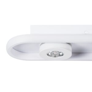 GloboStar® NESPO 61213 Φωτιστικό Οροφής Linear Design LED CCT με Κινούμενα Σποτ LED Spot Downlight 36W 4032lm 360° & 45° AC 220-240V – Εναλλαγή Φωτισμού μέσω Διακόπτη On/Off All In One Ψυχρό 6000k+Φυσικό 4500k+Θερμό 2700k Μ40 x Π13 x Υ6.5cm – Λευκό