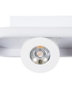 GloboStar® NESPO 61213 Φωτιστικό Οροφής Linear Design LED CCT με Κινούμενα Σποτ LED Spot Downlight 36W 4032lm 360° & 45° AC 220-240V – Εναλλαγή Φωτισμού μέσω Διακόπτη On/Off All In One Ψυχρό 6000k+Φυσικό 4500k+Θερμό 2700k Μ40 x Π13 x Υ6.5cm – Λευκό