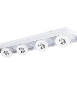 GloboStar® NESPO 61215 Φωτιστικό Οροφής Linear Design LED CCT με Κινούμενα Σποτ LED Spot Downlight 48W 5376lm 360° & 45° AC 220-240V – Εναλλαγή Φωτισμού μέσω Διακόπτη On/Off All In One Ψυχρό 6000k+Φυσικό 4500k+Θερμό 2700k Μ80 x Π13 x Υ6.5cm – Λευκό
