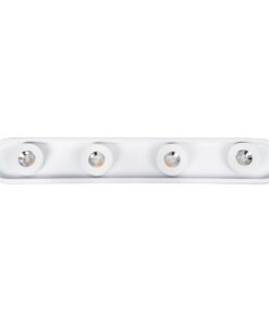 GloboStar® NESPO 61215 Φωτιστικό Οροφής Linear Design LED CCT με Κινούμενα Σποτ LED Spot Downlight 48W 5376lm 360° & 45° AC 220-240V – Εναλλαγή Φωτισμού μέσω Διακόπτη On/Off All In One Ψυχρό 6000k+Φυσικό 4500k+Θερμό 2700k Μ80 x Π13 x Υ6.5cm – Λευκό