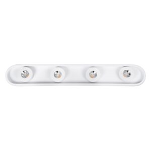 GloboStar® NESPO 61215 Φωτιστικό Οροφής Linear Design LED CCT με Κινούμενα Σποτ LED Spot Downlight 48W 5376lm 360° & 45° AC 220-240V – Εναλλαγή Φωτισμού μέσω Διακόπτη On/Off All In One Ψυχρό 6000k+Φυσικό 4500k+Θερμό 2700k Μ80 x Π13 x Υ6.5cm – Λευκό
