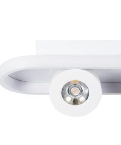 GloboStar® NESPO 61215 Φωτιστικό Οροφής Linear Design LED CCT με Κινούμενα Σποτ LED Spot Downlight 48W 5376lm 360° & 45° AC 220-240V – Εναλλαγή Φωτισμού μέσω Διακόπτη On/Off All In One Ψυχρό 6000k+Φυσικό 4500k+Θερμό 2700k Μ80 x Π13 x Υ6.5cm – Λευκό