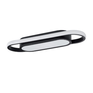 GloboStar® IGOR 61216 Φωτιστικό Οροφής Linear Design LED CCT 24W 2880lm 210° AC 220-240V – Εναλλαγή Φωτισμού μέσω Διακόπτη On/Off All In One Ψυχρό 6000k+Φυσικό 4500k+Θερμό 2700k Μ41 x Π13 x Υ4.5cm – Μαύρο – 3 Years Warranty
