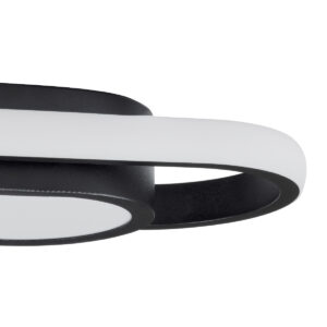 GloboStar® IGOR 61216 Φωτιστικό Οροφής Linear Design LED CCT 24W 2880lm 210° AC 220-240V – Εναλλαγή Φωτισμού μέσω Διακόπτη On/Off All In One Ψυχρό 6000k+Φυσικό 4500k+Θερμό 2700k Μ41 x Π13 x Υ4.5cm – Μαύρο – 3 Years Warranty