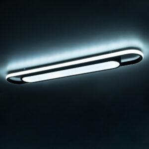 GloboStar® IGOR 61218 Φωτιστικό Οροφής Linear Design LED CCT 48W 5760lm 210° AC 220-240V – Εναλλαγή Φωτισμού μέσω Διακόπτη On/Off All In One Ψυχρό 6000k+Φυσικό 4500k+Θερμό 2700k Μ81 x Π13 x Υ4.5cm – Μαύρο – 3 Years Warranty