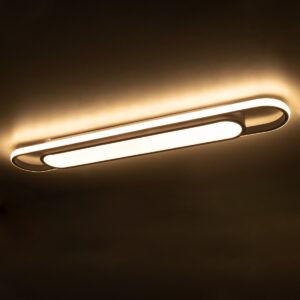 GloboStar® IGOR 61219 Φωτιστικό Οροφής Linear Design LED CCT 48W 5760lm 210° AC 220-240V – Εναλλαγή Φωτισμού μέσω Διακόπτη On/Off All In One Ψυχρό 6000k+Φυσικό 4500k+Θερμό 2700k Μ81 x Π13 x Υ4.5cm – Λευκό – 3 Years Warranty
