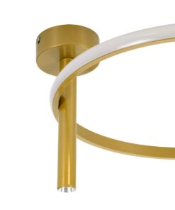 GloboStar® VERONA 61222 Φωτιστικό Οροφής Δαχτυλίδι-Κύκλος LED CCT 24W 2688lm 360° AC 220-240V – Εναλλαγή Φωτισμού μέσω Διακόπτη On/Off All In One Ψυχρό 6000k+Φυσικό 4500k+Θερμό 2700k Φ40 x Υ23cm – Χρυσό – 3 Χρόνια Εγγύηση