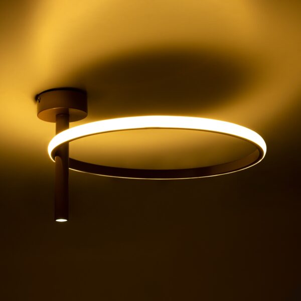 GloboStar® VERONA 61221 Φωτιστικό Οροφής Δαχτυλίδι-Κύκλος LED CCT 24W 2688lm 360° AC 220-240V – Εναλλαγή Φωτισμού μέσω Διακόπτη On/Off All In One Ψυχρό 6000k+Φυσικό 4500k+Θερμό 2700k Φ40 x Υ23cm – Λευκό – 3 Χρόνια Εγγύηση