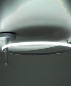 GloboStar® VERONA 61224 Φωτιστικό Οροφής Δαχτυλίδι-Κύκλος LED CCT 36W 4032lm 360° AC 220-240V – Εναλλαγή Φωτισμού μέσω Διακόπτη On/Off All In One Ψυχρό 6000k+Φυσικό 4500k+Θερμό 2700K Φ60 x Υ23cm – Λευκό – 3 Χρόνια Εγγύηση