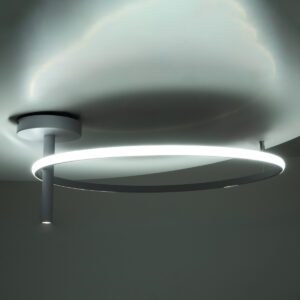 GloboStar® VERONA 61224 Φωτιστικό Οροφής Δαχτυλίδι-Κύκλος LED CCT 36W 4032lm 360° AC 220-240V – Εναλλαγή Φωτισμού μέσω Διακόπτη On/Off All In One Ψυχρό 6000k+Φυσικό 4500k+Θερμό 2700K Φ60 x Υ23cm – Λευκό – 3 Χρόνια Εγγύηση