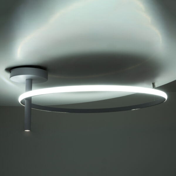 GloboStar® VERONA 61224 Φωτιστικό Οροφής Δαχτυλίδι-Κύκλος LED CCT 36W 4032lm 360° AC 220-240V – Εναλλαγή Φωτισμού μέσω Διακόπτη On/Off All In One Ψυχρό 6000k+Φυσικό 4500k+Θερμό 2700K Φ60 x Υ23cm – Λευκό – 3 Χρόνια Εγγύηση