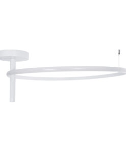 GloboStar® VERONA 61224 Φωτιστικό Οροφής Δαχτυλίδι-Κύκλος LED CCT 36W 4032lm 360° AC 220-240V – Εναλλαγή Φωτισμού μέσω Διακόπτη On/Off All In One Ψυχρό 6000k+Φυσικό 4500k+Θερμό 2700K Φ60 x Υ23cm – Λευκό – 3 Χρόνια Εγγύηση