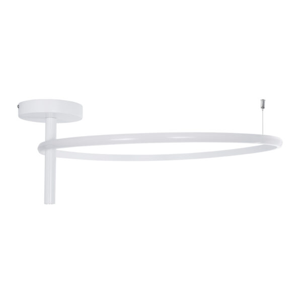 GloboStar® VERONA 61224 Φωτιστικό Οροφής Δαχτυλίδι-Κύκλος LED CCT 36W 4032lm 360° AC 220-240V – Εναλλαγή Φωτισμού μέσω Διακόπτη On/Off All In One Ψυχρό 6000k+Φυσικό 4500k+Θερμό 2700K Φ60 x Υ23cm – Λευκό – 3 Χρόνια Εγγύηση
