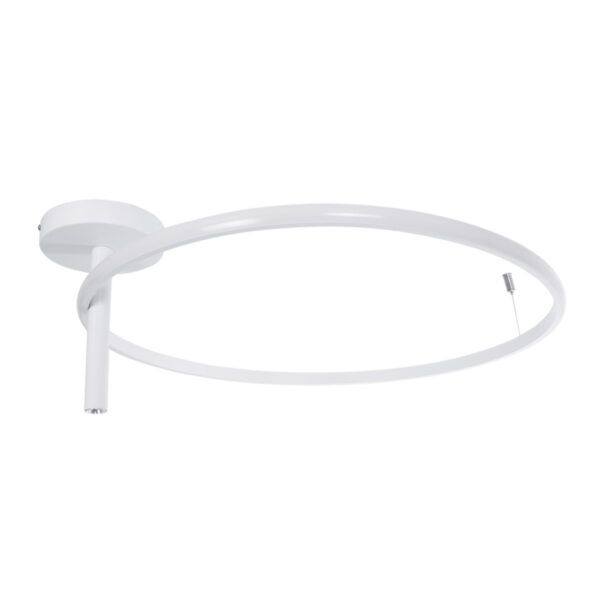 GloboStar® VERONA 61224 Φωτιστικό Οροφής Δαχτυλίδι-Κύκλος LED CCT 36W 4032lm 360° AC 220-240V – Εναλλαγή Φωτισμού μέσω Διακόπτη On/Off All In One Ψυχρό 6000k+Φυσικό 4500k+Θερμό 2700K Φ60 x Υ23cm – Λευκό – 3 Χρόνια Εγγύηση