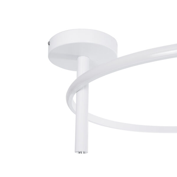GloboStar® VERONA 61224 Φωτιστικό Οροφής Δαχτυλίδι-Κύκλος LED CCT 36W 4032lm 360° AC 220-240V – Εναλλαγή Φωτισμού μέσω Διακόπτη On/Off All In One Ψυχρό 6000k+Φυσικό 4500k+Θερμό 2700K Φ60 x Υ23cm – Λευκό – 3 Χρόνια Εγγύηση