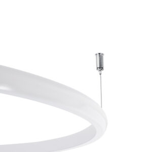 GloboStar® VERONA 61224 Φωτιστικό Οροφής Δαχτυλίδι-Κύκλος LED CCT 36W 4032lm 360° AC 220-240V – Εναλλαγή Φωτισμού μέσω Διακόπτη On/Off All In One Ψυχρό 6000k+Φυσικό 4500k+Θερμό 2700K Φ60 x Υ23cm – Λευκό – 3 Χρόνια Εγγύηση