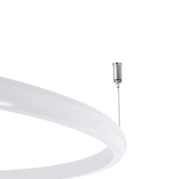 GloboStar® VERONA 61224 Φωτιστικό Οροφής Δαχτυλίδι-Κύκλος LED CCT 36W 4032lm 360° AC 220-240V – Εναλλαγή Φωτισμού μέσω Διακόπτη On/Off All In One Ψυχρό 6000k+Φυσικό 4500k+Θερμό 2700K Φ60 x Υ23cm – Λευκό – 3 Χρόνια Εγγύηση