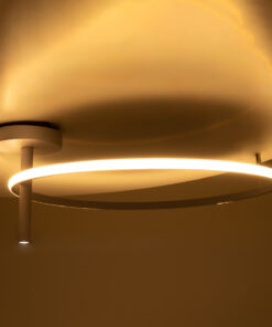 GloboStar® VERONA 61224 Φωτιστικό Οροφής Δαχτυλίδι-Κύκλος LED CCT 36W 4032lm 360° AC 220-240V – Εναλλαγή Φωτισμού μέσω Διακόπτη On/Off All In One Ψυχρό 6000k+Φυσικό 4500k+Θερμό 2700K Φ60 x Υ23cm – Λευκό – 3 Χρόνια Εγγύηση