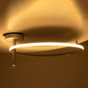 GloboStar® VERONA 61224 Φωτιστικό Οροφής Δαχτυλίδι-Κύκλος LED CCT 36W 4032lm 360° AC 220-240V – Εναλλαγή Φωτισμού μέσω Διακόπτη On/Off All In One Ψυχρό 6000k+Φυσικό 4500k+Θερμό 2700K Φ60 x Υ23cm – Λευκό – 3 Χρόνια Εγγύηση