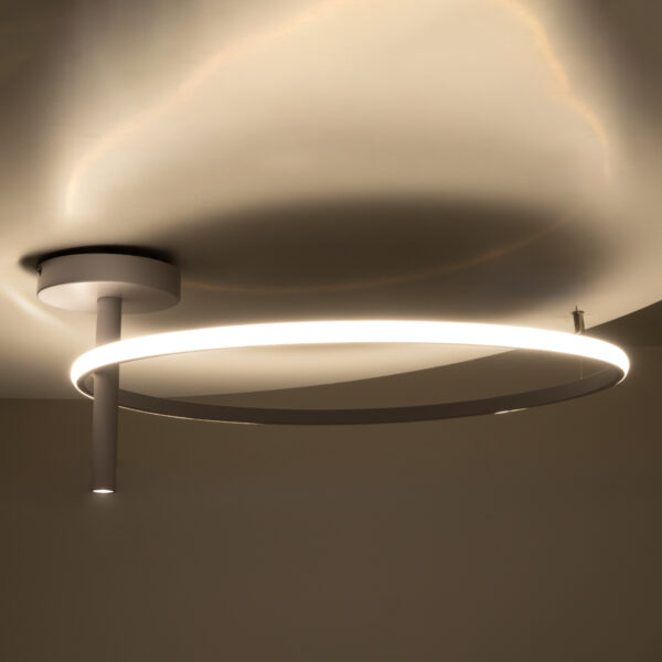 GloboStar® VERONA 61224 Φωτιστικό Οροφής Δαχτυλίδι-Κύκλος LED CCT 36W 4032lm 360° AC 220-240V – Εναλλαγή Φωτισμού μέσω Διακόπτη On/Off All In One Ψυχρό 6000k+Φυσικό 4500k+Θερμό 2700K Φ60 x Υ23cm – Λευκό – 3 Χρόνια Εγγύηση