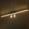 GLOBOSTAR® BARETTI 61226 Φωτιστικό Οροφής Linear Design LED CCT με Κινούμενα Σποτ LED Downlight 24W 2688lm 160° & 45° AC 220-240V IP20  – Εναλλαγή Φωτισμού μέσω Διακόπτη On/Off All In One Ψυχρό 6000k+Φυσικό 4500k+Θερμό 2700k Dimmable – Μ80 x Π5.5 x Υ5 cm – Μαύρο – 3 Χρόνια Εγγύηση