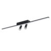 GLOBOSTAR® BARETTI 61226 Φωτιστικό Οροφής Linear Design LED CCT με Κινούμενα Σποτ LED Downlight 24W 2688lm 160° & 45° AC 220-240V IP20  – Εναλλαγή Φωτισμού μέσω Διακόπτη On/Off All In One Ψυχρό 6000k+Φυσικό 4500k+Θερμό 2700k Dimmable – Μ80 x Π5.5 x Υ5 cm – Μαύρο – 3 Χρόνια Εγγύηση