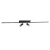 GLOBOSTAR® BARETTI 61226 Φωτιστικό Οροφής Linear Design LED CCT με Κινούμενα Σποτ LED Downlight 24W 2688lm 160° & 45° AC 220-240V IP20  – Εναλλαγή Φωτισμού μέσω Διακόπτη On/Off All In One Ψυχρό 6000k+Φυσικό 4500k+Θερμό 2700k Dimmable – Μ80 x Π5.5 x Υ5 cm – Μαύρο – 3 Χρόνια Εγγύηση
