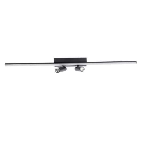 GLOBOSTAR® BARETTI 61226 Φωτιστικό Οροφής Linear Design LED CCT με Κινούμενα Σποτ LED Downlight 24W 2688lm 160° & 45° AC 220-240V IP20  – Εναλλαγή Φωτισμού μέσω Διακόπτη On/Off All In One Ψυχρό 6000k+Φυσικό 4500k+Θερμό 2700k Dimmable – Μ80 x Π5.5 x Υ5 cm – Μαύρο – 3 Χρόνια Εγγύηση