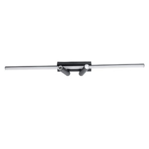 GLOBOSTAR® BARETTI 61226 Φωτιστικό Οροφής Linear Design LED CCT με Κινούμενα Σποτ LED Downlight 24W 2688lm 160° & 45° AC 220-240V IP20  – Εναλλαγή Φωτισμού μέσω Διακόπτη On/Off All In One Ψυχρό 6000k+Φυσικό 4500k+Θερμό 2700k Dimmable – Μ80 x Π5.5 x Υ5 cm – Μαύρο – 3 Χρόνια Εγγύηση