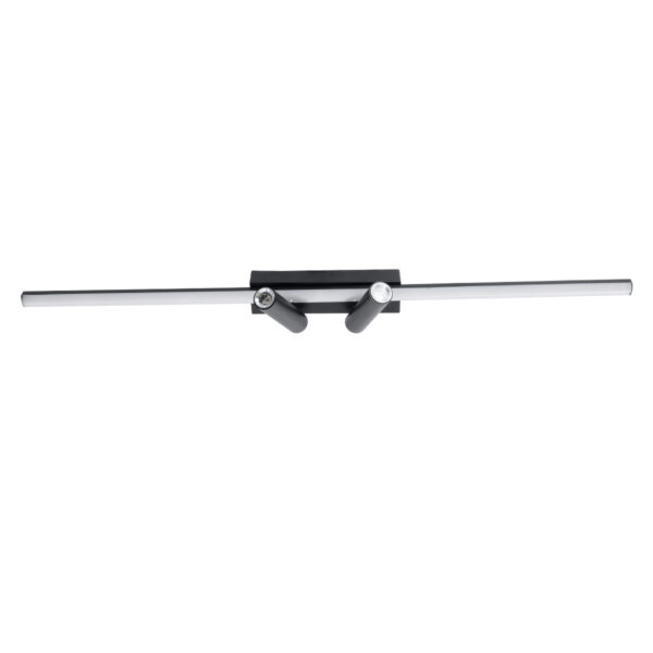 GLOBOSTAR® BARETTI 61226 Φωτιστικό Οροφής Linear Design LED CCT με Κινούμενα Σποτ LED Downlight 24W 2688lm 160° & 45° AC 220-240V IP20  – Εναλλαγή Φωτισμού μέσω Διακόπτη On/Off All In One Ψυχρό 6000k+Φυσικό 4500k+Θερμό 2700k Dimmable – Μ80 x Π5.5 x Υ5 cm – Μαύρο – 3 Χρόνια Εγγύηση