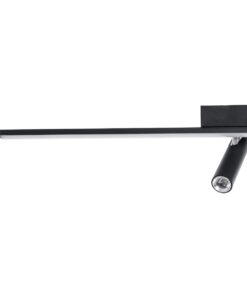 GLOBOSTAR® BARETTI 61226 Φωτιστικό Οροφής Linear Design LED CCT με Κινούμενα Σποτ LED Downlight 24W 2688lm 160° & 45° AC 220-240V IP20 – Εναλλαγή Φωτισμού μέσω Διακόπτη On/Off All In One Ψυχρό 6000k+Φυσικό 4500k+Θερμό 2700k Dimmable – Μ80 x Π5.5 x Υ5 cm – Μαύρο – 3 Χρόνια Εγγύηση