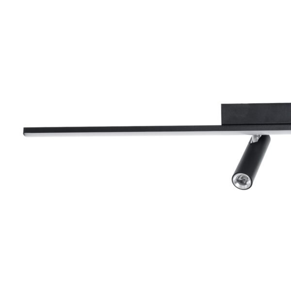 GLOBOSTAR® BARETTI 61226 Φωτιστικό Οροφής Linear Design LED CCT με Κινούμενα Σποτ LED Downlight 24W 2688lm 160° & 45° AC 220-240V IP20  – Εναλλαγή Φωτισμού μέσω Διακόπτη On/Off All In One Ψυχρό 6000k+Φυσικό 4500k+Θερμό 2700k Dimmable – Μ80 x Π5.5 x Υ5 cm – Μαύρο – 3 Χρόνια Εγγύηση