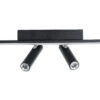 GLOBOSTAR® BARETTI 61226 Φωτιστικό Οροφής Linear Design LED CCT με Κινούμενα Σποτ LED Downlight 24W 2688lm 160° & 45° AC 220-240V IP20  – Εναλλαγή Φωτισμού μέσω Διακόπτη On/Off All In One Ψυχρό 6000k+Φυσικό 4500k+Θερμό 2700k Dimmable – Μ80 x Π5.5 x Υ5 cm – Μαύρο – 3 Χρόνια Εγγύηση