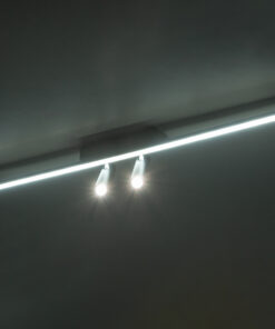 GLOBOSTAR® BARETTI 61226 Φωτιστικό Οροφής Linear Design LED CCT με Κινούμενα Σποτ LED Downlight 24W 2688lm 160° & 45° AC 220-240V IP20 – Εναλλαγή Φωτισμού μέσω Διακόπτη On/Off All In One Ψυχρό 6000k+Φυσικό 4500k+Θερμό 2700k Dimmable – Μ80 x Π5.5 x Υ5 cm – Μαύρο – 3 Χρόνια Εγγύηση