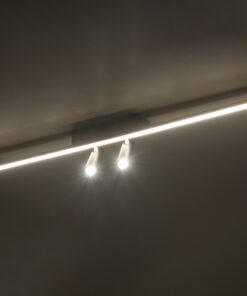 GLOBOSTAR® BARETTI 61226 Φωτιστικό Οροφής Linear Design LED CCT με Κινούμενα Σποτ LED Downlight 24W 2688lm 160° & 45° AC 220-240V IP20 – Εναλλαγή Φωτισμού μέσω Διακόπτη On/Off All In One Ψυχρό 6000k+Φυσικό 4500k+Θερμό 2700k Dimmable – Μ80 x Π5.5 x Υ5 cm – Μαύρο – 3 Χρόνια Εγγύηση