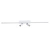 GLOBOSTAR® BARETTI 61227 Φωτιστικό Οροφής Linear Design LED CCT με Κινούμενα Σποτ LED Downlight 24W 2688lm 160° & 45° AC 220-240V IP20  – Εναλλαγή Φωτισμού μέσω Διακόπτη On/Off All In One Ψυχρό 6000k+Φυσικό 4500k+Θερμό 2700k Dimmable – Μ80 x Π5.5 x Υ5 cm – Λευκό – 3 Χρόνια Εγγύηση