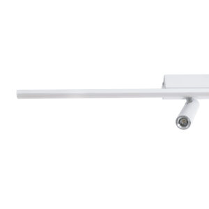 GLOBOSTAR® BARETTI 61227 Φωτιστικό Οροφής Linear Design LED CCT με Κινούμενα Σποτ LED Downlight 24W 2688lm 160° & 45° AC 220-240V IP20  – Εναλλαγή Φωτισμού μέσω Διακόπτη On/Off All In One Ψυχρό 6000k+Φυσικό 4500k+Θερμό 2700k Dimmable – Μ80 x Π5.5 x Υ5 cm – Λευκό – 3 Χρόνια Εγγύηση