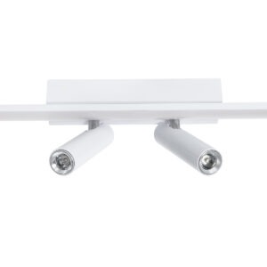GLOBOSTAR® BARETTI 61227 Φωτιστικό Οροφής Linear Design LED CCT με Κινούμενα Σποτ LED Downlight 24W 2688lm 160° & 45° AC 220-240V IP20  – Εναλλαγή Φωτισμού μέσω Διακόπτη On/Off All In One Ψυχρό 6000k+Φυσικό 4500k+Θερμό 2700k Dimmable – Μ80 x Π5.5 x Υ5 cm – Λευκό – 3 Χρόνια Εγγύηση