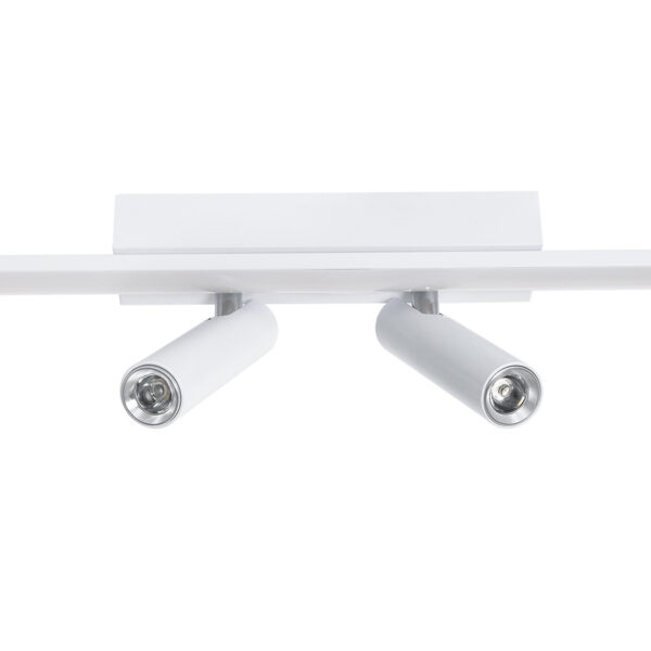 GLOBOSTAR® BARETTI 61227 Φωτιστικό Οροφής Linear Design LED CCT με Κινούμενα Σποτ LED Downlight 24W 2688lm 160° & 45° AC 220-240V IP20  – Εναλλαγή Φωτισμού μέσω Διακόπτη On/Off All In One Ψυχρό 6000k+Φυσικό 4500k+Θερμό 2700k Dimmable – Μ80 x Π5.5 x Υ5 cm – Λευκό – 3 Χρόνια Εγγύηση