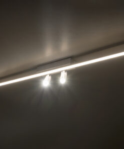 GLOBOSTAR® BARETTI 61227 Φωτιστικό Οροφής Linear Design LED CCT με Κινούμενα Σποτ LED Downlight 24W 2688lm 160° & 45° AC 220-240V IP20 – Εναλλαγή Φωτισμού μέσω Διακόπτη On/Off All In One Ψυχρό 6000k+Φυσικό 4500k+Θερμό 2700k Dimmable – Μ80 x Π5.5 x Υ5 cm – Λευκό – 3 Χρόνια Εγγύηση