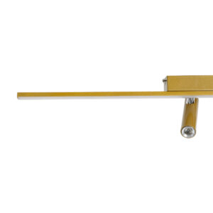 GLOBOSTAR® BARETTI 61228 Φωτιστικό Οροφής Linear Design LED CCT με Κινούμενα Σποτ LED Downlight 24W 2688lm 160° & 45° AC 220-240V IP20  – Εναλλαγή Φωτισμού μέσω Διακόπτη On/Off All In One Ψυχρό 6000k+Φυσικό 4500k+Θερμό 2700k Dimmable – Μ80 x Π5.5 x Υ5 cm – Χρυσό – 3 Χρόνια Εγγύηση