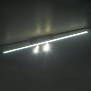 GLOBOSTAR® BARETTI 61228 Φωτιστικό Οροφής Linear Design LED CCT με Κινούμενα Σποτ LED Downlight 24W 2688lm 160° & 45° AC 220-240V IP20  – Εναλλαγή Φωτισμού μέσω Διακόπτη On/Off All In One Ψυχρό 6000k+Φυσικό 4500k+Θερμό 2700k Dimmable – Μ80 x Π5.5 x Υ5 cm – Χρυσό – 3 Χρόνια Εγγύηση